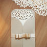 Beautiful papercutted wedding invitation