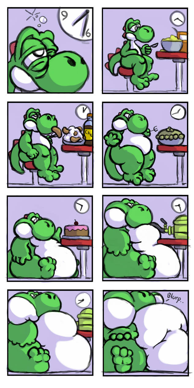 Yoshi Fattening :P by DragonKick
