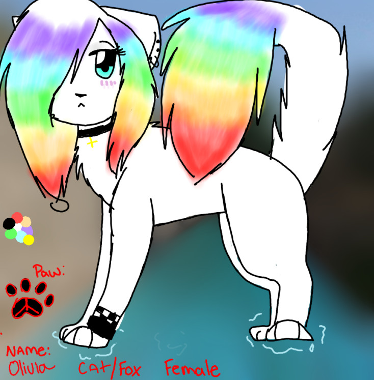 olivia's Rainbow furry form