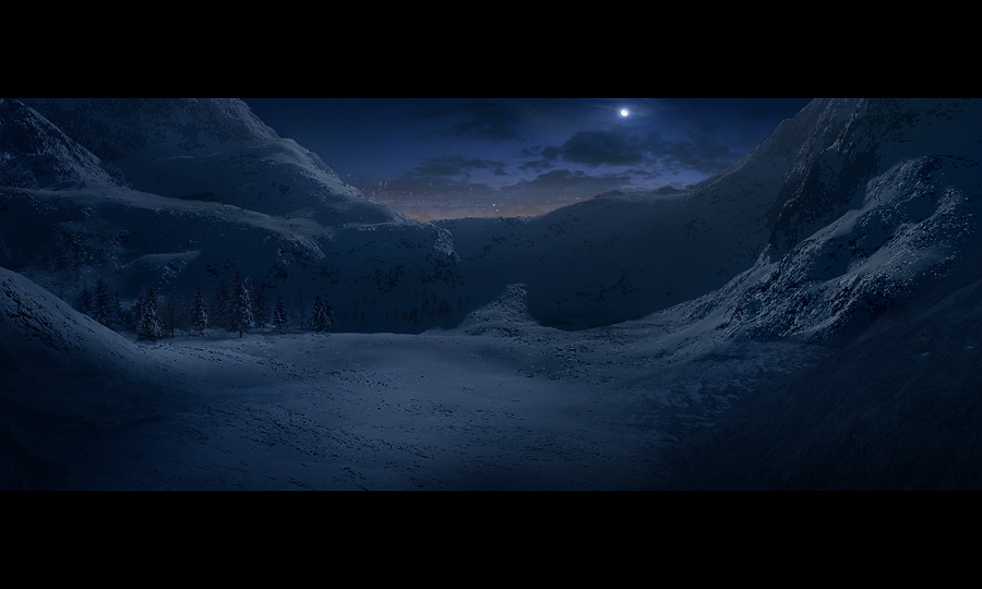 snowscape mattepainting