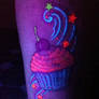 UV ink cupcake tattoo
