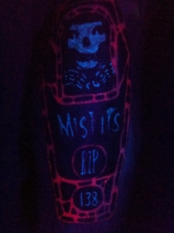 UV ink misfits tattoo