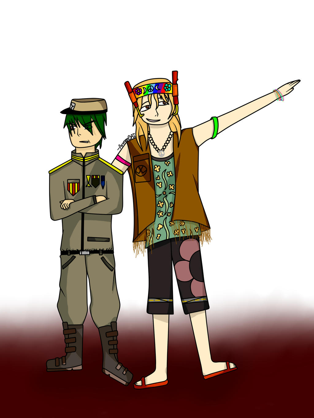 Fillmore y Sarge (Cars Human) by ArmenPTSAI on DeviantArt