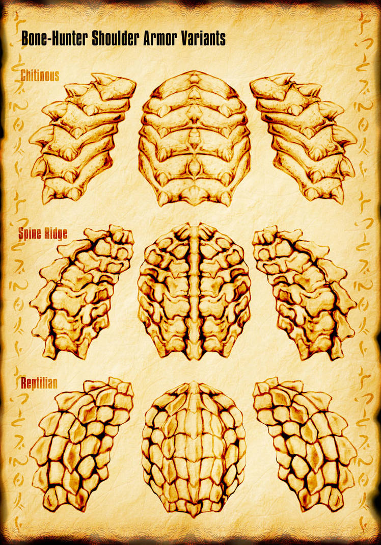 Bone Hunter Shoulder Armor by Uratz-Studios on DeviantArt