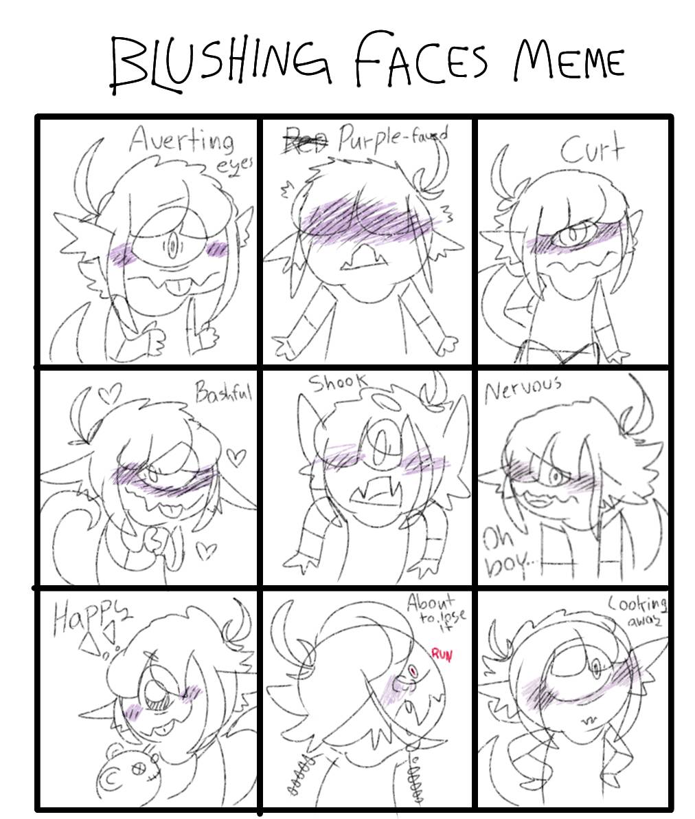 Deviantart Blushing blushing face meme by PastelMeymeys on DeviantArt
