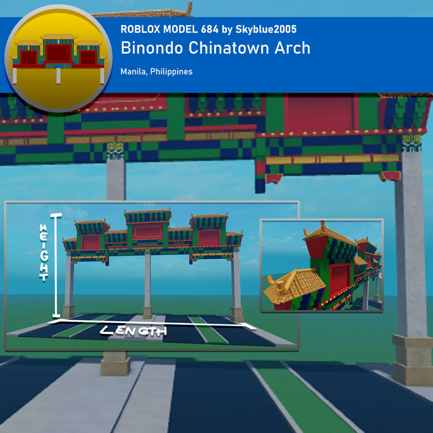 Roblox Model 684 Binondo Chinatown Arch By Skyblue2005 On Deviantart - how to make a arch in roblox studio