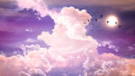 Birds Flying on the sky Wallpaper 1920x1080 HD by yattamigeru