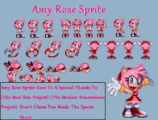 Amy rose spritesheet by jk0424 on DeviantArt