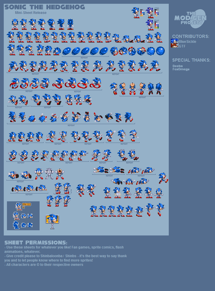 Mod.Gen Sonic Sprites : Mod.Gen Project Team : Free Download, Borrow, and  Streaming : Internet Archive