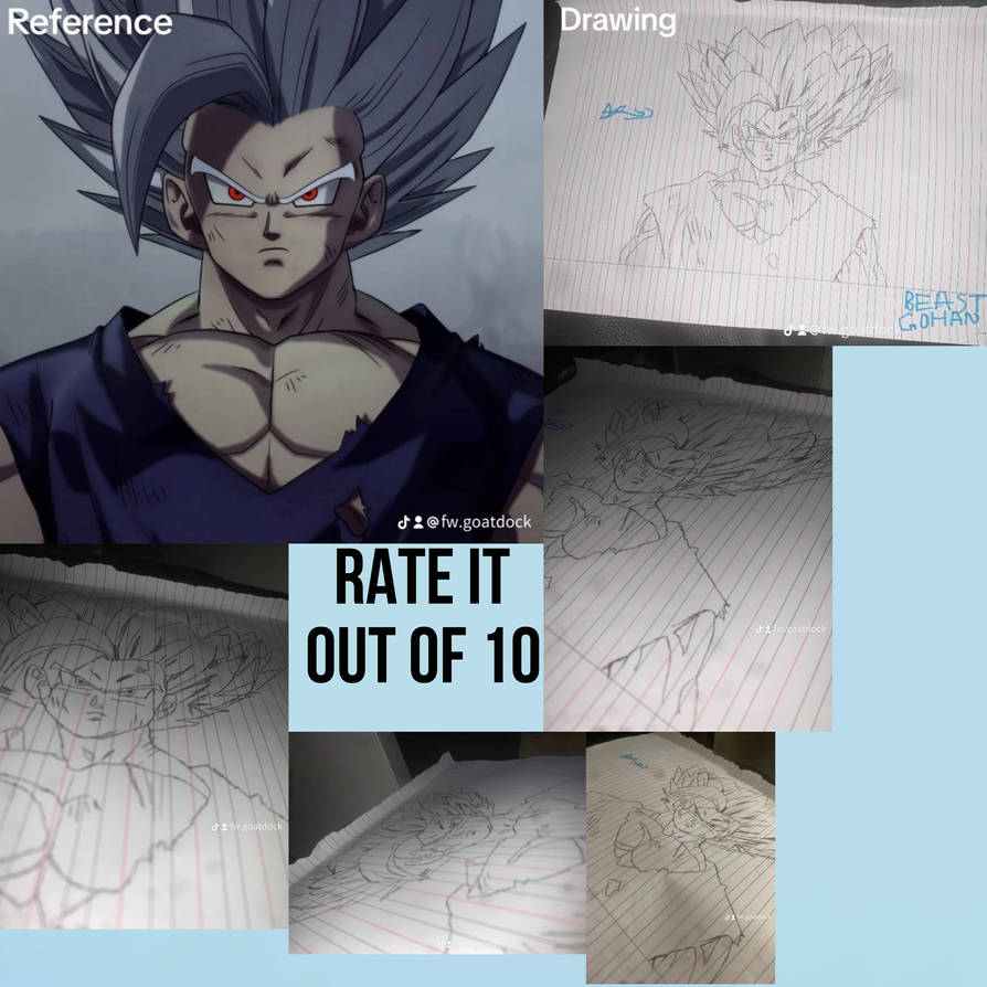 Beast Gohan drawing by S0NVegito on DeviantArt