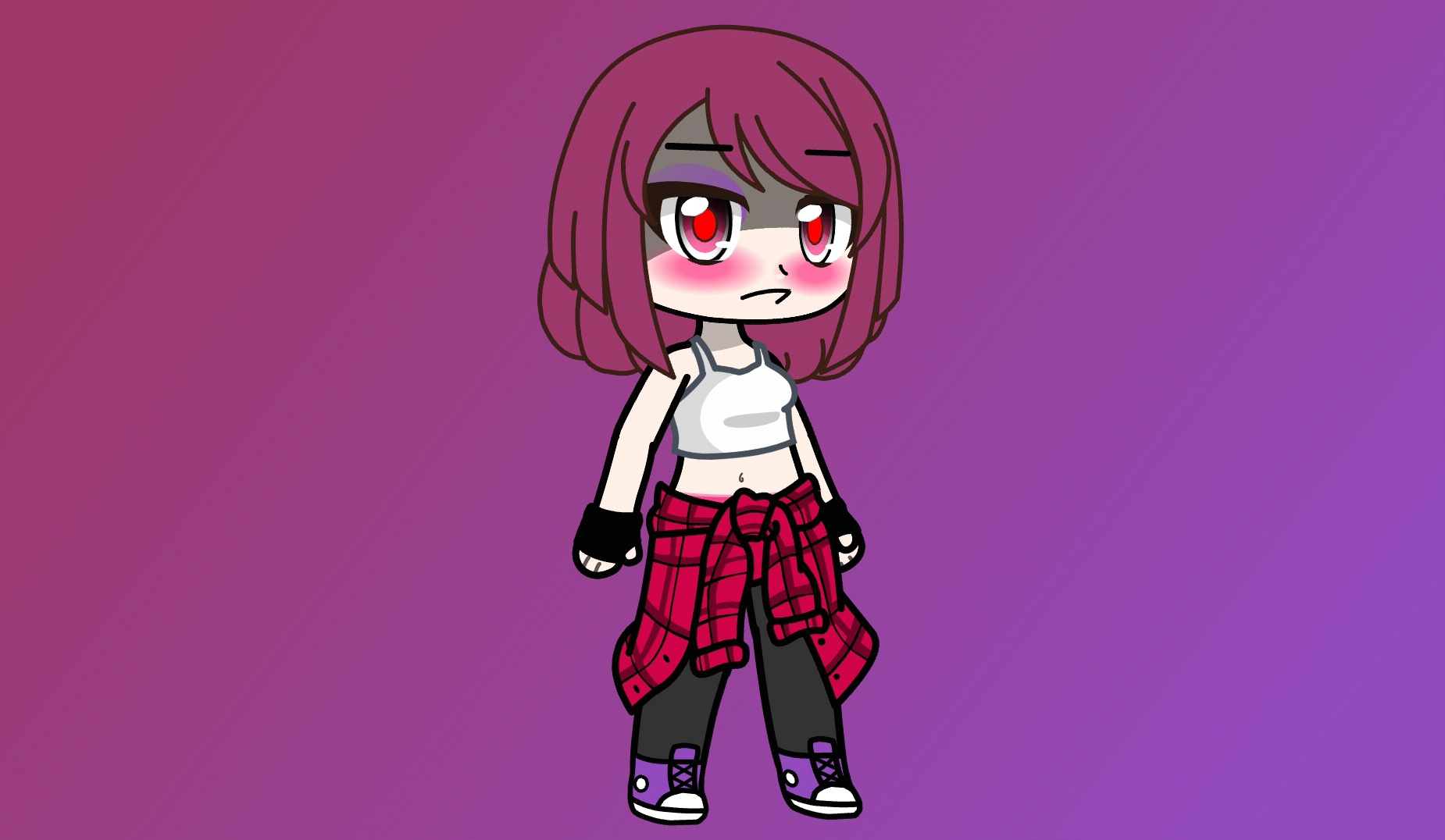 Gacha club emo gender fluid character i made by AxxeltheGod on DeviantArt