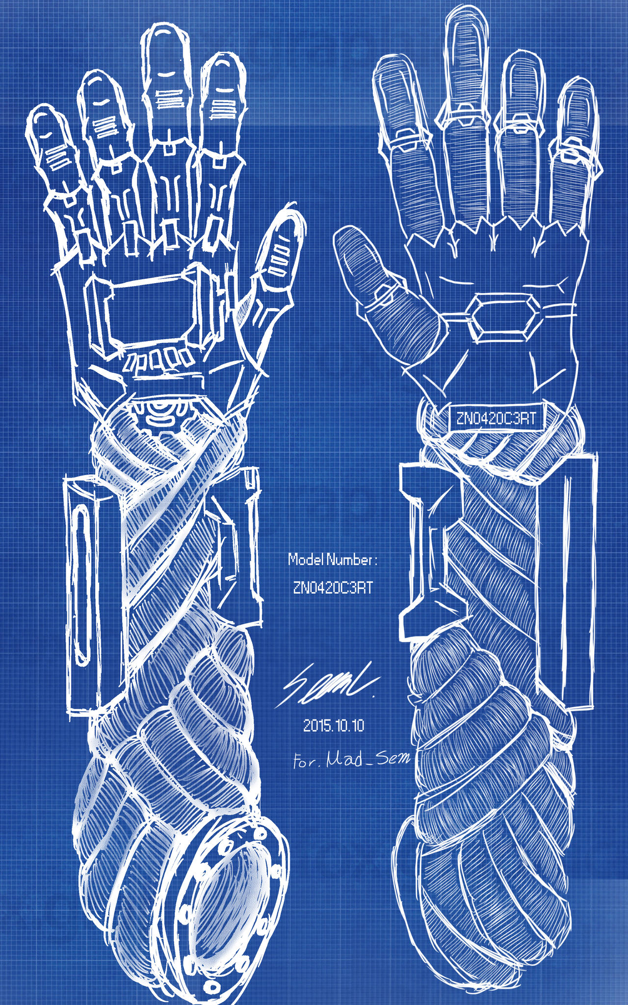 Cyborg arm Blueprint ver.