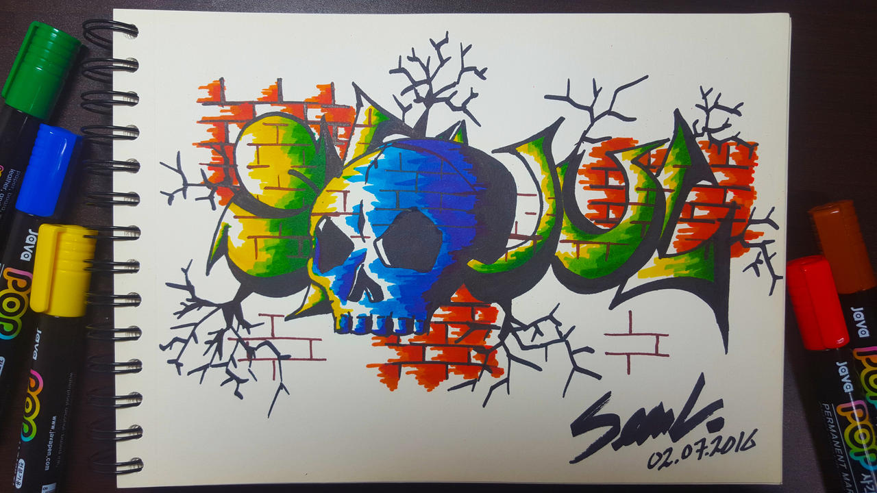 Graffiti with new markers
