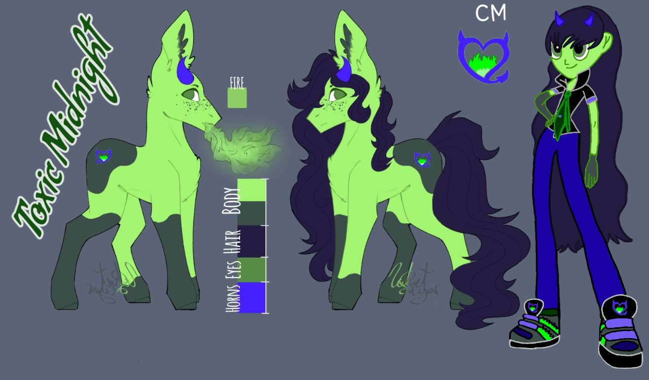Toxic Reference Toxic Midnight reference sheet updated by Ariega-Art on DeviantArt