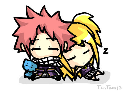 Natsu and Lucy nap time animation