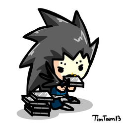 Chibi Gajeel lunch time