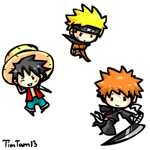 Chibi shonen heroes