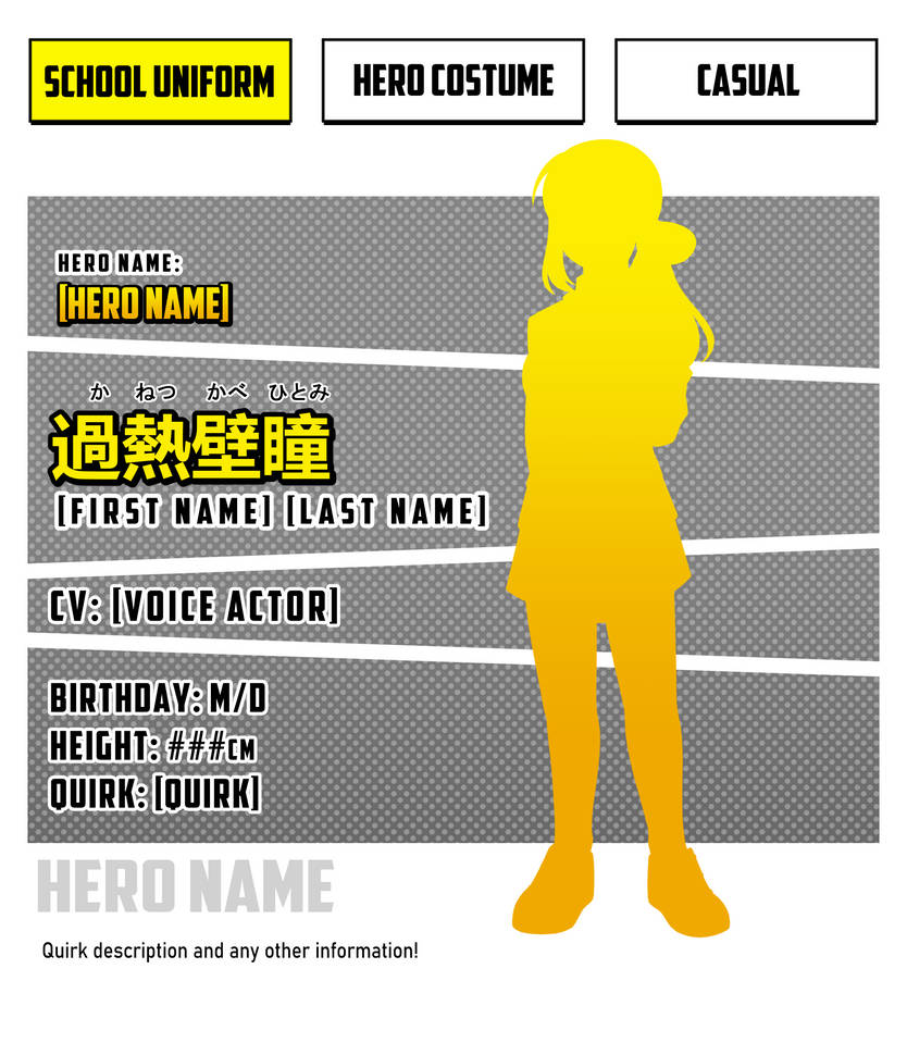 wallpapers Bnha Character Template bnha character sheet template season 5