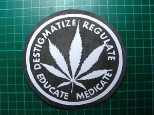 D.R.E.M Weed leaf sticker (linocut)