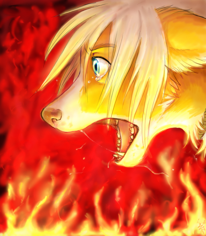 unfinished: anthro in flames