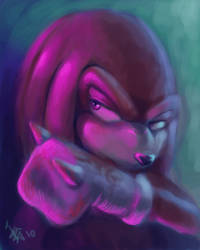 quick drawing of Knuckles