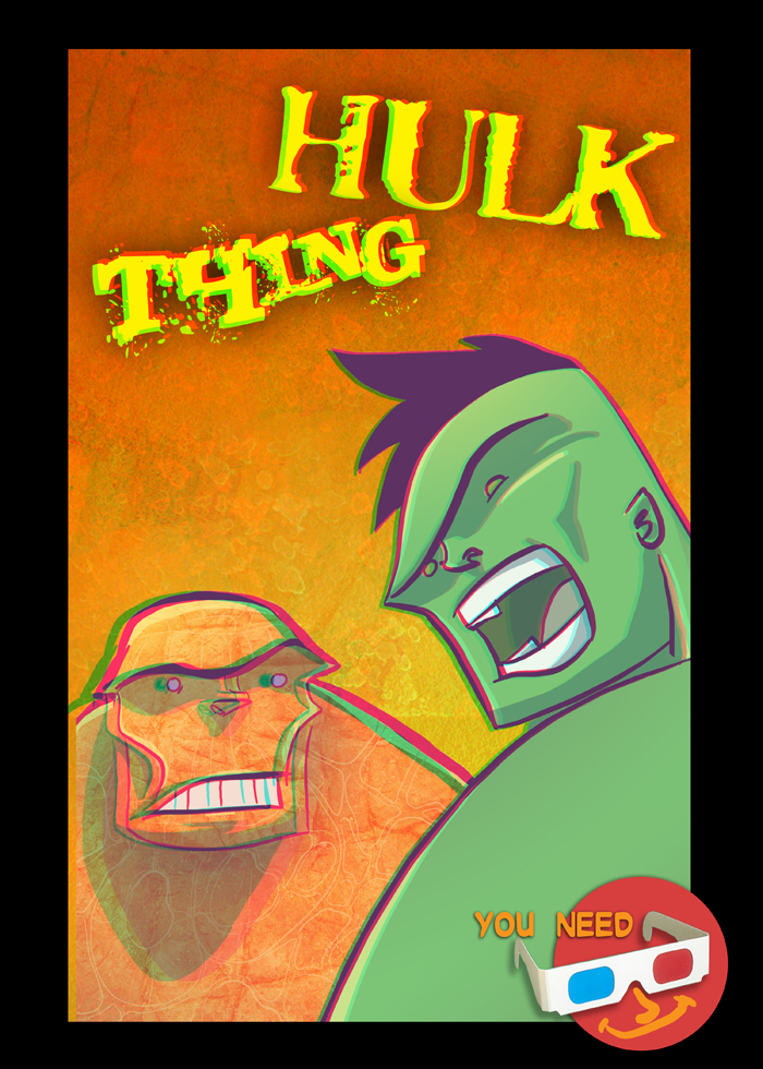 3D Hulk and Thing