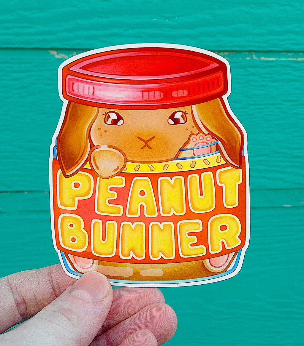 Eanut Sticker Peanut Bunner Vinyl Sticker by lolpikachu23 on DeviantArt