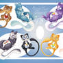 Mew and Mewtwo Care bear Adopts - OPEN