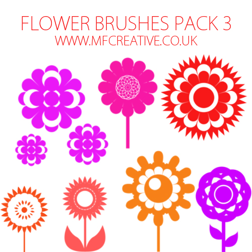 Flower Brushes Pack 3