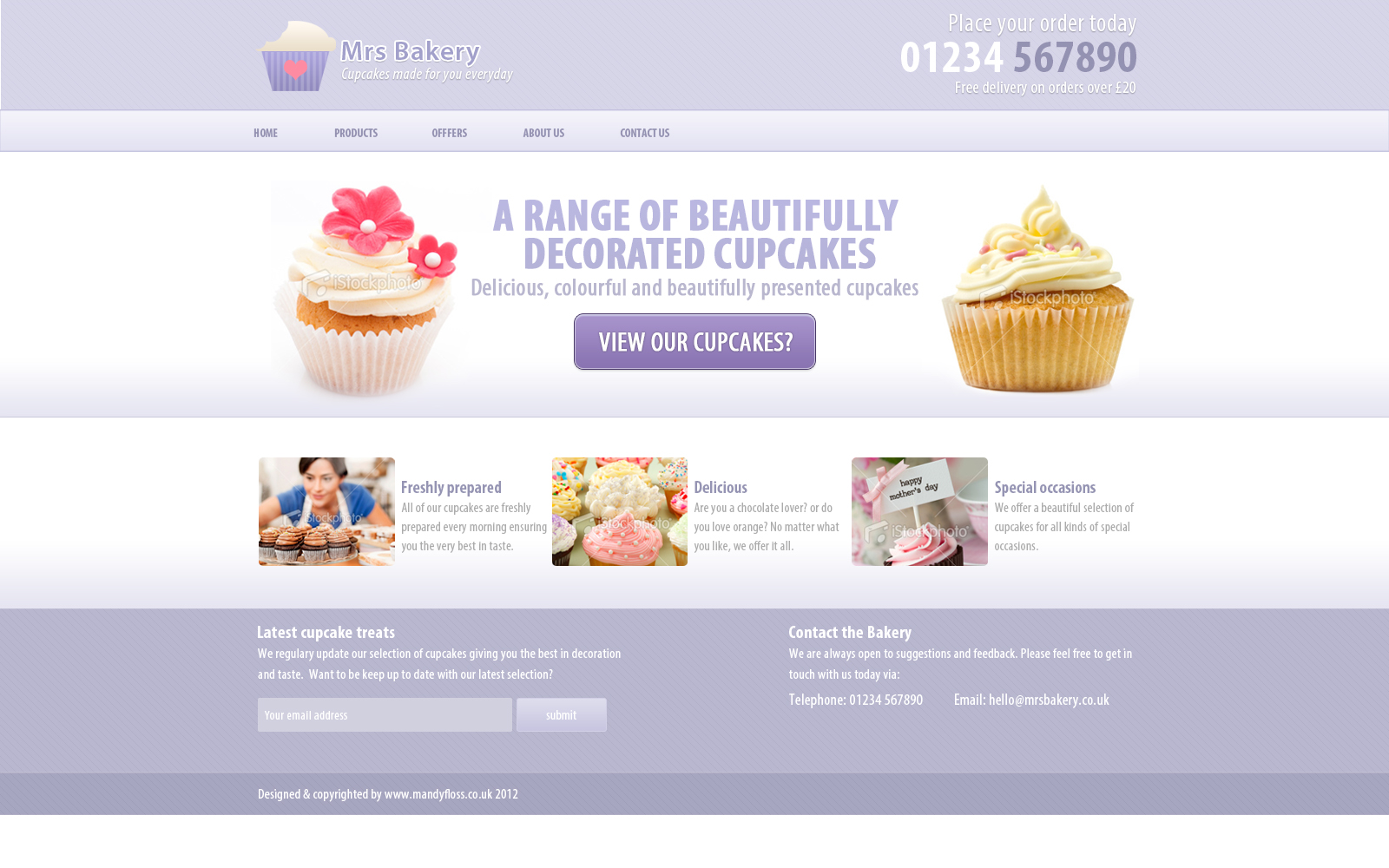 Cupcake Website Design