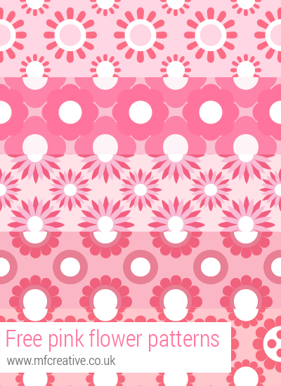 Free pink flower patterns for Photoshop