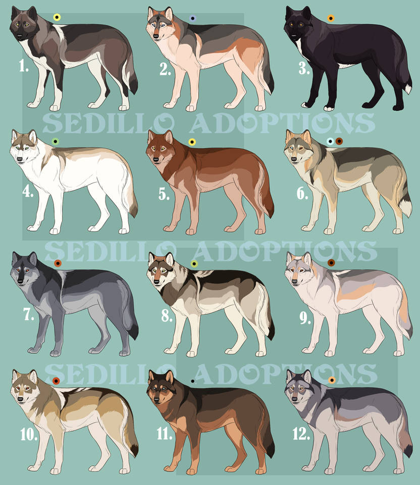 Natural Wolf Adopts- Set 13: OPEN~ by Nature-Ridge-Adopts on DeviantArt