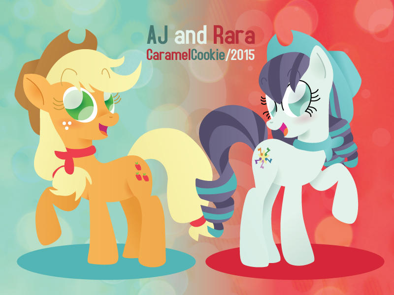 AJ and Rara by CaramelCookie on DeviantArt