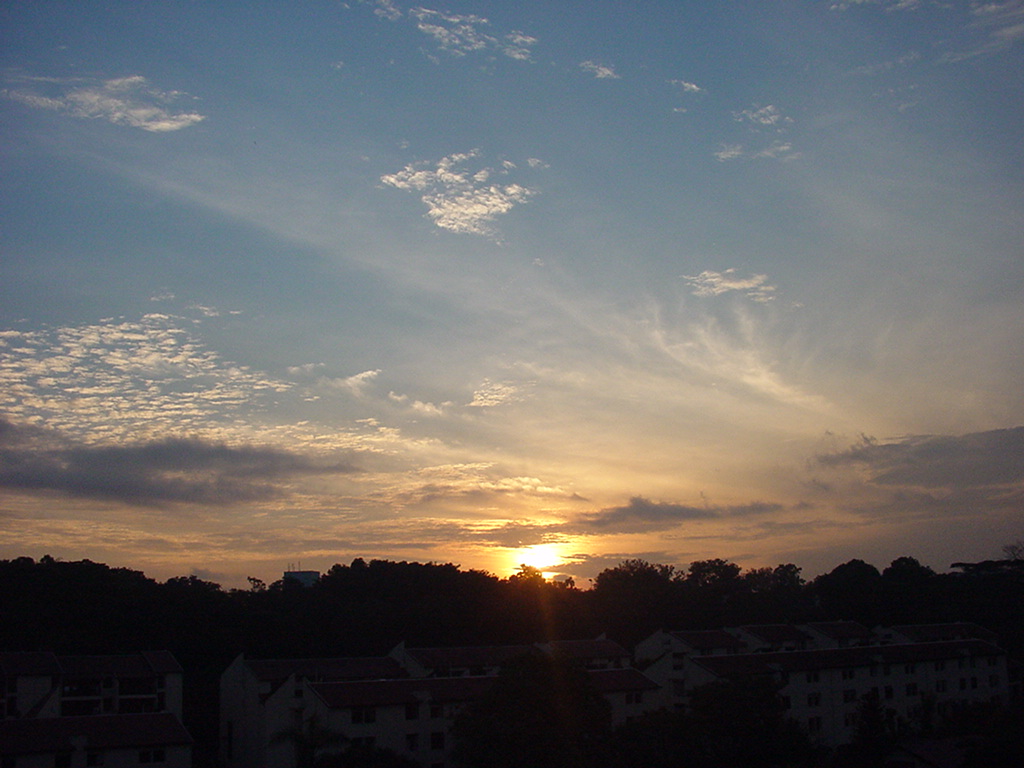 sunset in singapore