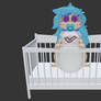Baby Skyblue In Her Crib