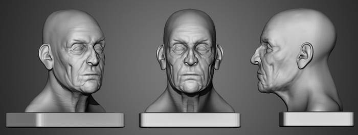 old man zbrush practice