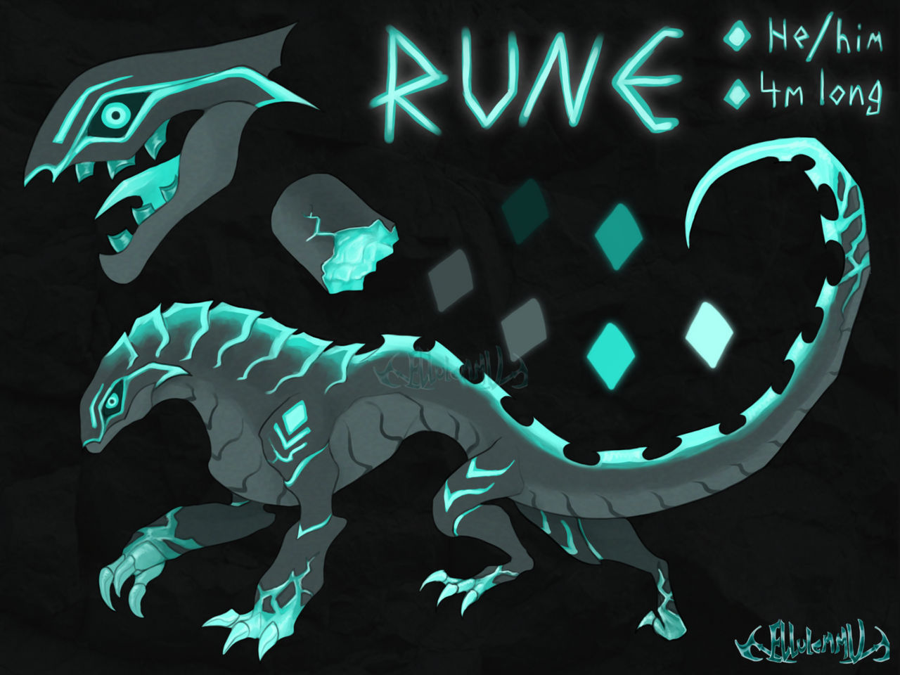 Rune's ref sheet (NEW) by GomulateanCreature on DeviantArt