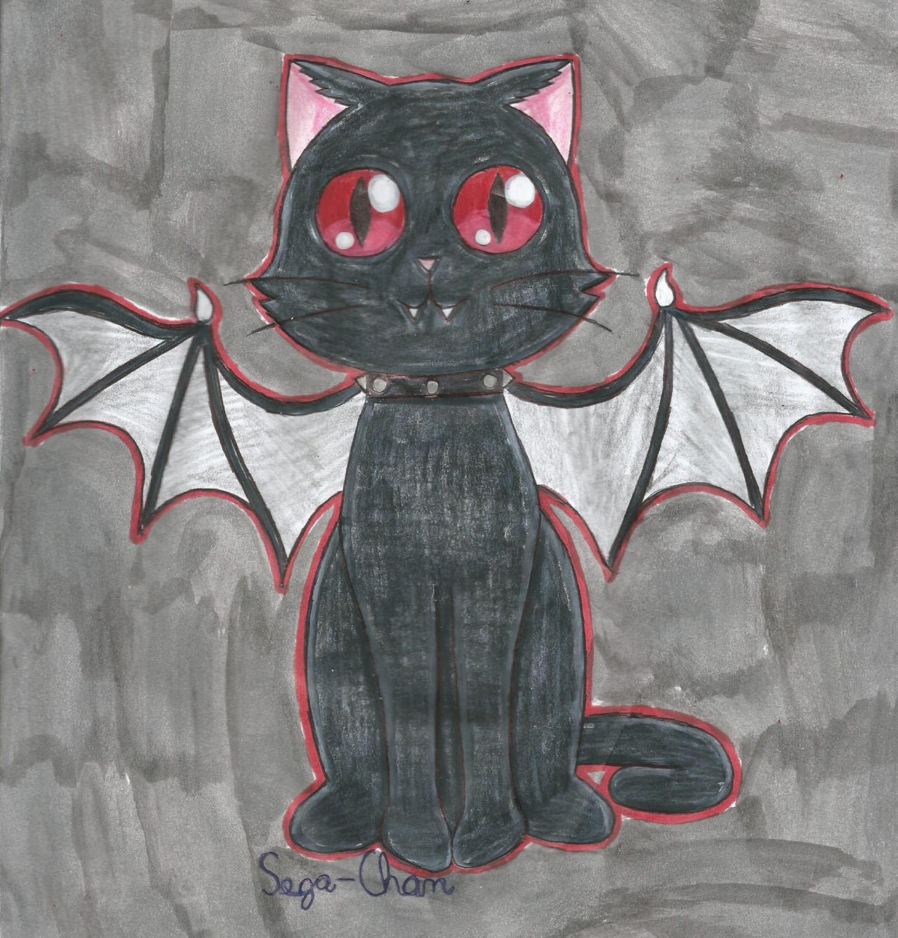 Batcat Drawing Bat Cat by Sega-Chan on DeviantArt