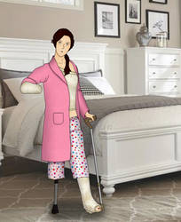 Carla in her pyjamas