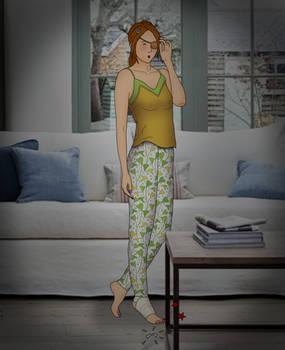 Marika in her pyjamas