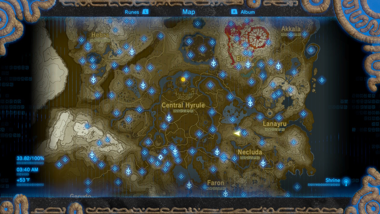 Botw Printable Map Botw map complete by starkiller2204 on DeviantArt