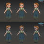 Anna child - Low poly model for Frozen Free Fall