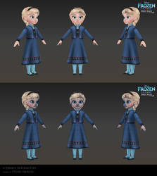Elsa Child - Low poly model for Frozen Free Fall