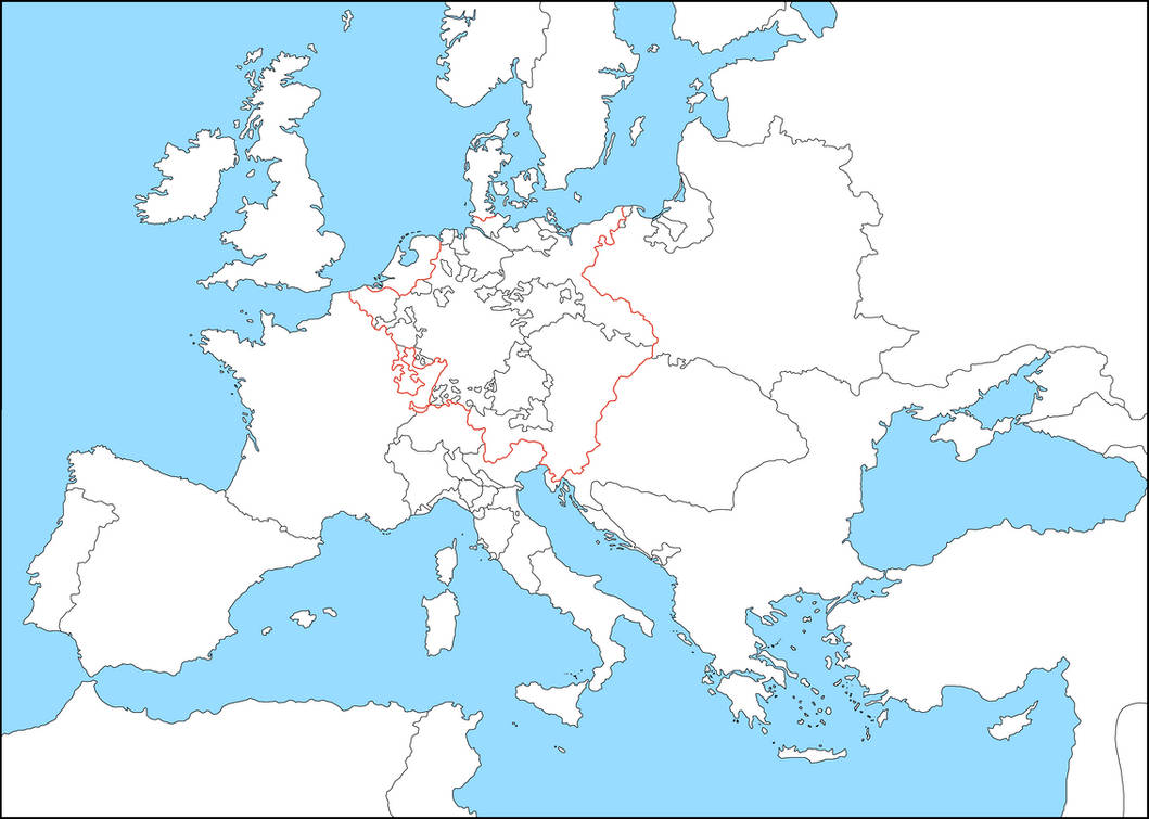 Контурная карта европы 18 века