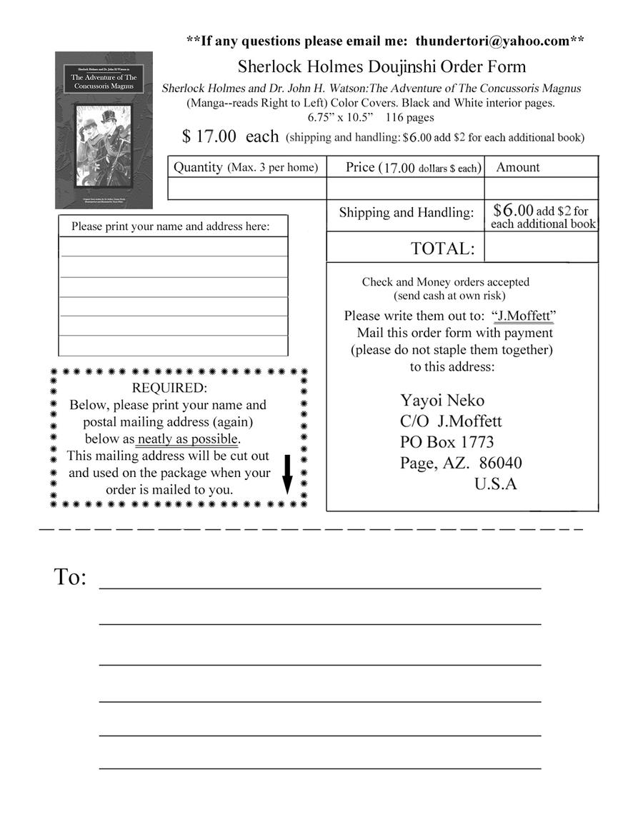 Sherlock doujin order form