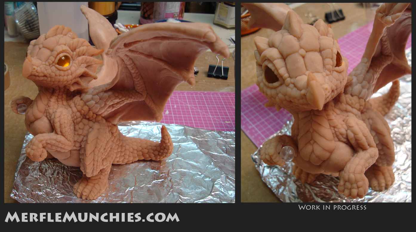 Little baby dragon sculpt WIP