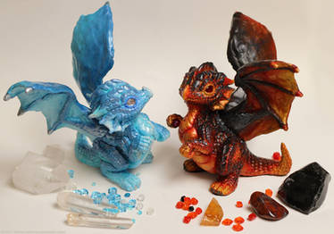 Fire and Ice dragons