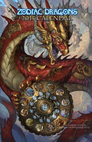 2015 Zodiac Dragons Calendar by The-SixthLeafClover