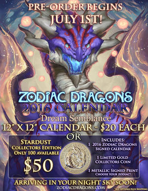 2016 Zodiac Dragons Pre-Order Event July 1st by The-SixthLeafClover