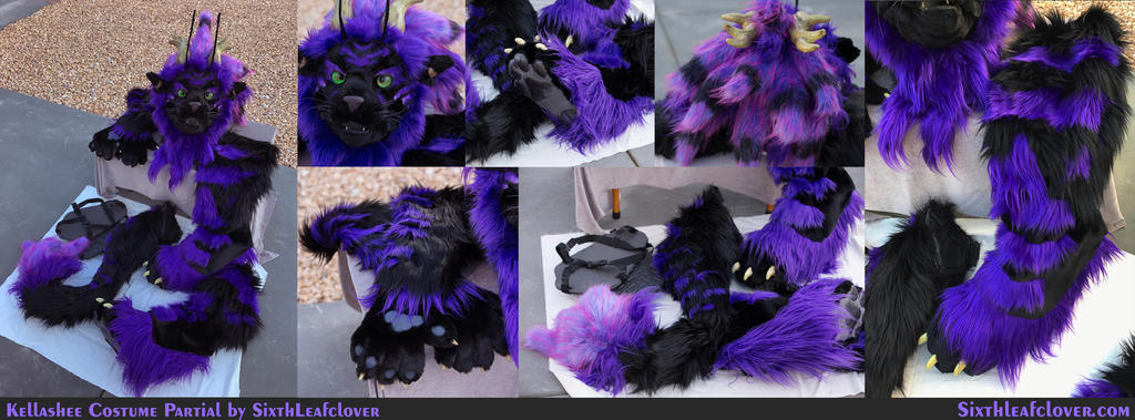 Kellashee partial fursuit with 4D eyes